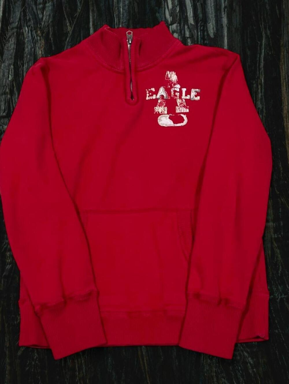 American Eagle Men's Red Sweatshirt